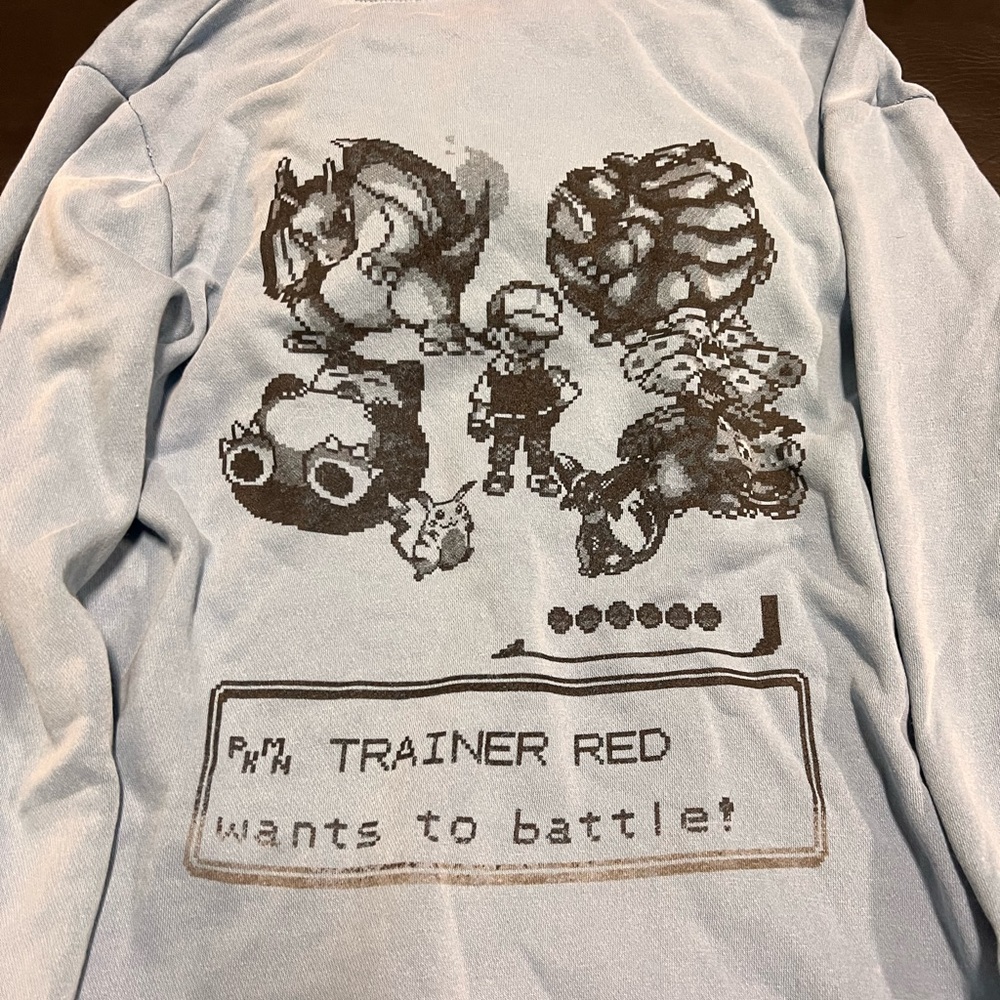 Baby blue Pokemon hoodie